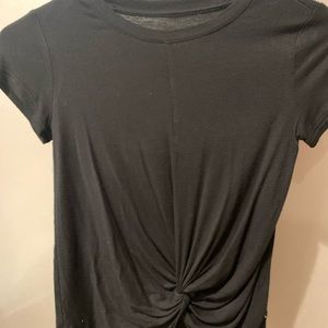 Black tie front tee